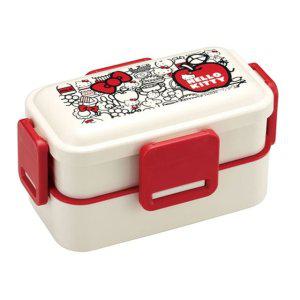 도시락 헬로키티 푸드레드 돔형 2단 런치 도시락통 600ml
