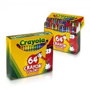크레욜라 일반크레용 64색 잘 묻지않는 잘 닦이는 안전한 크레용 미술도구 미술놀이