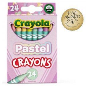크레욜라 크레용파스텔 24색 안전한 크레용 발색력 내구성 쉽게 지울 수 있는 어린이 미술도구