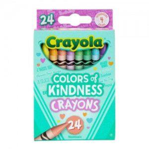 크레욜라 크레용인기칼라 24색 안전한 크레용 발색력 내구성 쉽게 지울 수 있는 어린이 미술도구