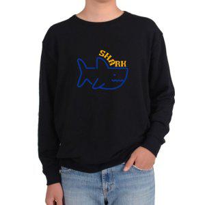 기모맨투맨 상어 해변 경고문 수영그림 전색상 사이즈