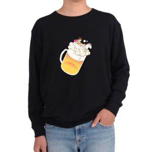 기모맨투맨 맥주 유니콘 거품 치맥그림 전색상 사이즈