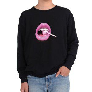 기모맨투맨 사탕 입술 앵두 달콤 입모양그림 전색상 사이즈