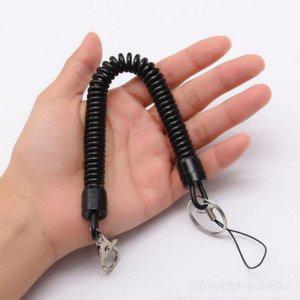 다용도 늘어나는 스프링 스트랩 분실 방지 열쇠키링