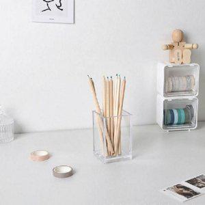 투명 아크릴 펜홀더 사무실 연필꽂이 수납용품 디자인 소품