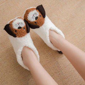 케릭터 덧신털슬리퍼 털실내화 겨울실내화 겨울양말 층간소음슬리퍼 겨울덧신 미끄럼방지 수면
