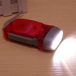 야외 인공물 미니 손전등, 손 압력 충전식, 자가 동력 수동 발전 손전등, 캠핑 야간 라이딩