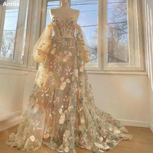 자수 진주 이브닝 가운, 정장 행사 파티 원피스, 연인 코르셋, 베이지 무도회 드레스, 맞춤형