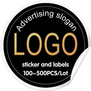 맞춤 스티커 방수 개인 맞춤 스티커 원형 맞춤 로고 라벨 (웨딩, 생일 파티, 회사 로고 선물 포장용)