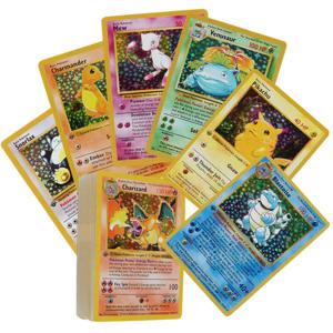 151Pcs 1996 1st Edition 포켓몬 호일 플래시 카드 Pikachu Charizard Blastoise Venusaur Mewtwo 게임 컬렉션 카드