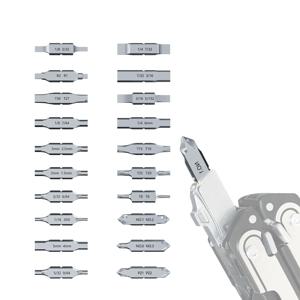 Leatherman Multitool 액세서리용 MORETOPGOOD 플랫 비트 키트, 20PCS 양면 스크루드라이버 비트 어댑터