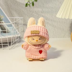 17cm 라부부 러브 후드 패션 인형 옷 귀여운 풀오버 스웨트셔츠 & 액세서리 (남아/여아용)