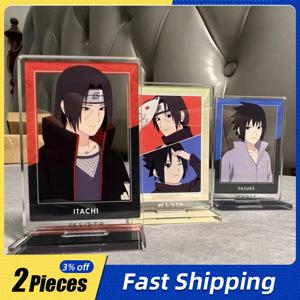 9cm/3.54in 나루토 아크릴 스탠딩 플레이트 애니메이션 주변기기 사스케 피규어 데스크탑 소장품 디스플레이 장난감 취미 공예 선물
