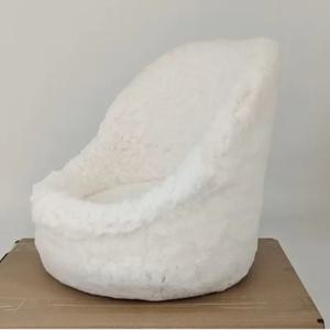 신생아 사진 소품 포즈 미니 소파 화이트 라운드 소파 스튜디오 보조 액세서리 아기 가구 스튜디오 포즈 소파