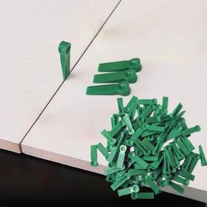 100개 플라스틱 타일 쐐기 스페이서 재사용 가능 레벨링 클립 바닥 위치 지정기 벽 세라믹 타일 시공 건설 도구