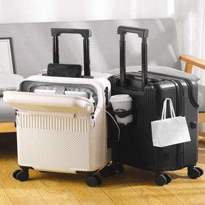 전면 개방형 수화물칸, 여성용 충전식 여행가방, 남성용 20인치 탑승 케이스, 비밀번호 긁힘 방지 여행용 가방