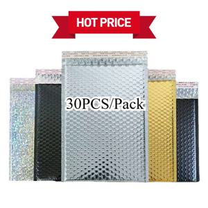 30개/묶음 홀로그램 버블 메일러 우편 봉투 방수 택배 가방 패딩 버블 봉투 배송 포장