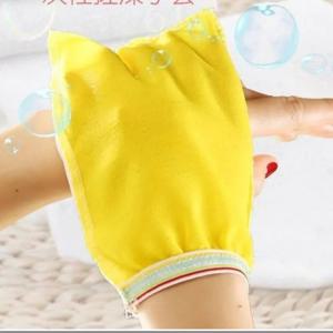 목욕용 각질 제거 장갑, 단면, 등 문지르기용