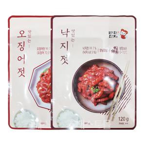 반찬단지 오징어젓 120g + 낙지젓 120g 세트