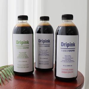드립핑크 과테말라 안티구아 1리터 x 2병 더치커피(콜드브루)원액 강한바디감 오렌지 피칸 카라멜