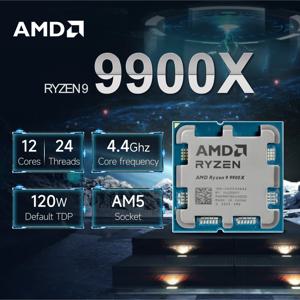 【브랜드+】AMD 라이젠 9 9900X 신형 R9 9900X 12코어 24스레드 5.6GHz AM5 프로세서
