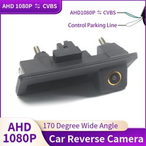AHD 1080P 자동차 트렁크 테일 게이트 핸들 폭스 바겐 Passat 골프 폴로 B6 B7 Jetta Tiguan Touareg Audi A3 A4 A5 A6 용 역방향 카메라