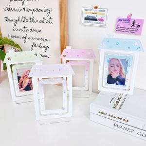 2024 INS 간단한 바람 작은 집 로터리 카드, 벽돌 작은 카드 폴라로이드 데스크탑 카드 슬리브 카드, 인기 판매