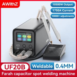 AWithZ UF20B 스폿 용접기 슈퍼 패러드 커패시터 스폿 용접기 18650 리튬 배터리 DIY 니켈 시트 용접기 EU