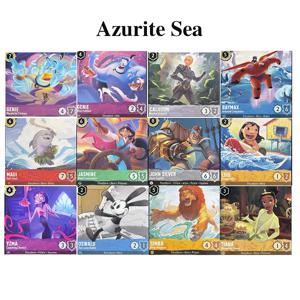 로르카나 프록시 카드, Azurite Sea Baymax Calhun 지니 소원 완수 마우이 하프 상어 심바 이즈마 오스왈드 릴로 정사이즈 카드, 영어