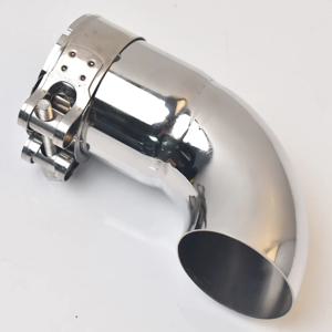 1PC 범용 시니 자동 배기 파이프 억 제기 스테인레스 스틸 콘센트 팔꿈치 연결 파이프 자동차 액세서리