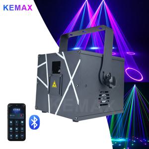 블루투스 DJ 레이저 조명 3W 4W 5W RGB DMX 무선 레이저 큐브 앱 3D 애니메이션 프로젝터 DIY 디스코 파티 조명 웨딩 무대용
