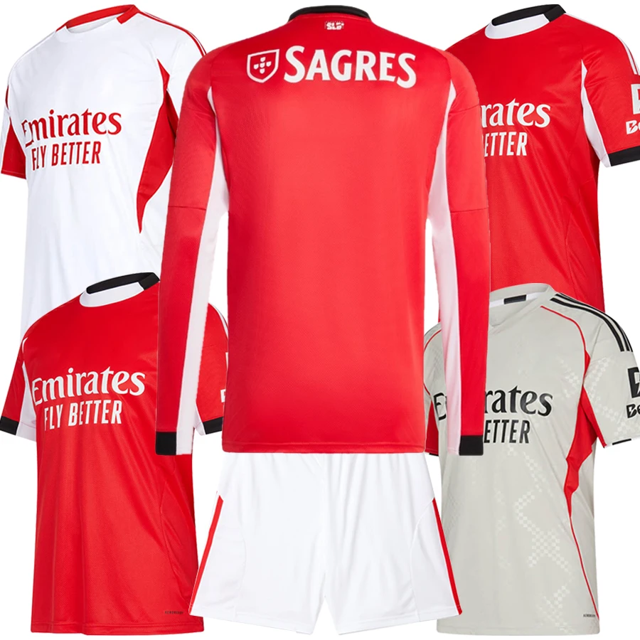 2025 2026 뉴 벤피카 홈 셔츠 키즈 세트 어린이 스포츠 키트 25 26 벤피카 어웨이 성인 티셔츠