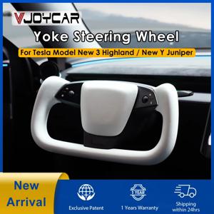 Gen2 테슬라 New Y Juniper 모델 3 하이랜드용 신형 모델 Y 주니퍼 요크 히팅 스티어링 휠 모델 XS 스타일에 맞는 새로운 359mm 요크 핸들Tesla Model 3 Highland
