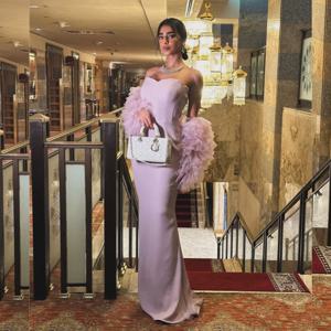 맞춤형 매칭 절묘한 저지 플리츠 구김 시스 스트랩리스 롱 드레스, 맞춤형 행사 드레스, 모던 스타일 사이즈 Avai