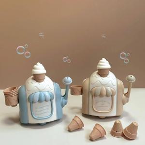 욕실 장난감 휴대용 아이스크림 거품 제조기 목욕 거품 장난감 4-8 세 소년 소녀 생일 선물