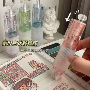 학생 펜 스타일 접착제 테이프 단순 붙여 넣기 끈적이지 않는 스크랩북 저널 종이 접착 테이프 투명 테이프 학교 용품