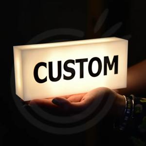 맞춤형 LED 아크릴 라이트 박스 사인 야간 장식 인테리어 소형 테이블 및 벽 램프 간판 게임룸 사인