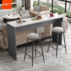 AOLIVIYA Rock Slab 바 테이블 가정용 작은 아파트 거실 소파 파티션 다이닝 룸 입구 다기능 라이트 루