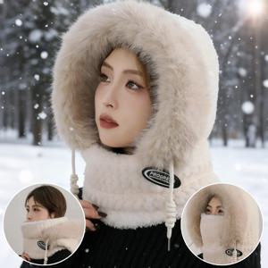 겨울 발라클라바 페이스 마스크 스카프 모자 콤보 방풍 플리스 안감 남녀 공용 추운 날씨 야외 스포츠 활동용