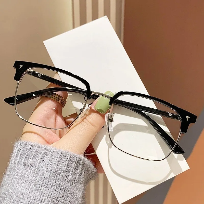 여성용 남녀공용 빈티지 안티 방사선 안경 남성용 안티 블루 및 피로 방지 안경