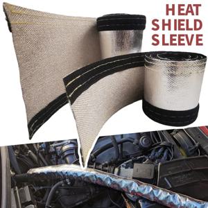 새로운 금속 열 실드 슬리브 절연 와이어 호스 커버 랩 튜브 열 절연 슬리브 와이어 보호 3.28Ft 자동차 액세서리