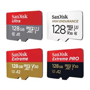 샌디스크 메모리 카드 마이크로 SD 32GB 64GB 128GB 256GB 클래스 10 UHS-1 V30 U3 4K 마이크로SDXC 최대 200MB/s TF 트랜스 플래시 마이크로 카드