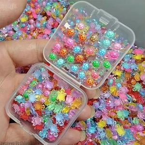 100Pcs 미니 수지 거북이 야간 발광 거북이 인형 마이크로 조경을위한 야간 거북이 미니어처의 다기능 발광