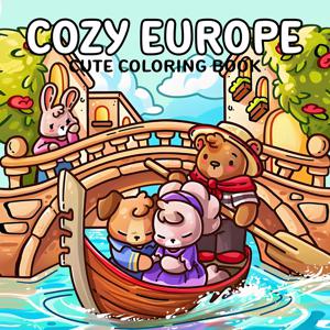 COZY EUROPE: 휴식을 위한 귀엽고 아늑한 일상 활동이 담긴 성인용 컬러링북(아늑한 공간 컬러링)