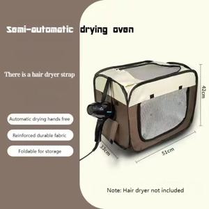 애완동물 건조 오븐 접이식 간단한 텐트형 건조 오븐 건조 가방 블로우 드라이 커버 털 날림 방지 고양이와 개에게 적합