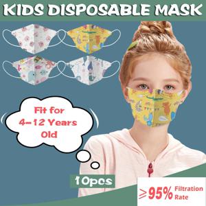 어린이 아기 일회용 얼굴 마스크, 만화 4 겹 귀 루프, 야외 방진 얼굴 보호 마스크, 일회용 마스크