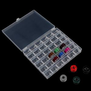 1Pc 25/36 스풀 빈 보빈 보관 상자 재봉 액세서리 도구 플라스틱 기계 보빈 케이스 뜨개질 바늘 주최자