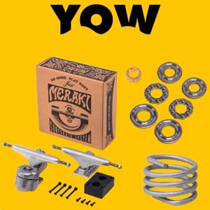 YOW 서핑 스케이트보드 트럭, 롱보드 브래킷, 우수한 알루미늄 용수철 시스템, 22.5cm 길이