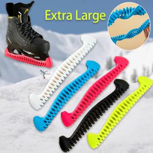 XL 아이스 스케이트 블레이드 커버 아이스 스케이트 프로텍터 예술적 스케이트 엣지 스케이트 가드 조정 가능한 아이스 스케이트 액세서리 1 쌍