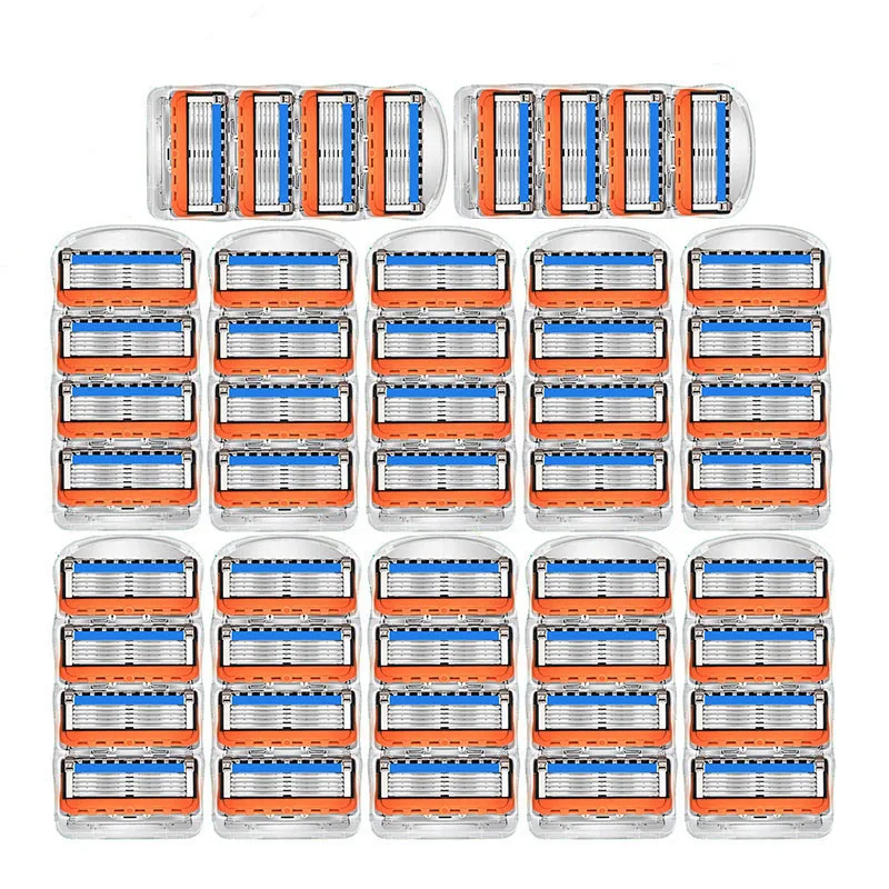 남성용 수동 면도기 5겹 블레이드 남성용 면도 스테인레스 스틸 블레이드 슈트 Fusion5용